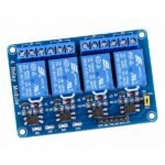 4 Channel 5V 10A Relay Module Optocoupler front view
