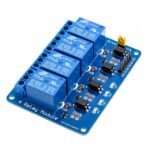 4 Channel 5V 10A Relay Module Optocoupler front view