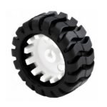 Car Wheel 44mm N20 DC Gear Motor Black White Rubber