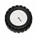 Car Wheel 44mm N20 DC Gear Motor Black White Rubber front view