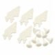 Control Horn Set RC Plane Nylon 4-hole Servo front view