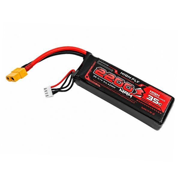 High Fly 2200mAh 3S 11.1V 35C LiPo Battery front view