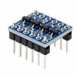I2C Logic Level Converter 4 Channel 3.3V 5V sideview