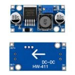 LM2596 buck converter 4-35V adjustable potentiometer board top view