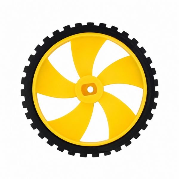 Robot Car Wheel 45mm x 11mm BO Motor Narrow Rubber front view