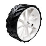 Robot Wheel 112mm x 42mm DIY Robot 6mm Bore front view