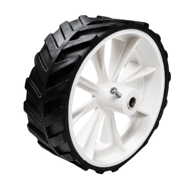 Robot Wheel 112mm x 42mm DIY Robot 6mm Bore front view