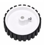 Robot Wheel 70mm x 20mm DC Gear Motor 6mm Bore front view