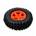 Robot Wheel 80mm x 25mm Gear Motor 6mm Bore Rubber Grip