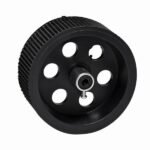 Robot Wheel 95mm x 40mm DC Gear Motor 6mm Bore Rubber Grip