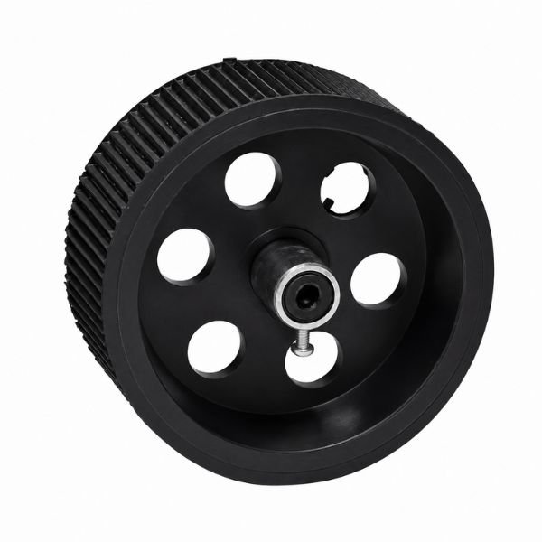 Robot Wheel 95mm x 40mm DC Gear Motor 6mm Bore Rubber Grip