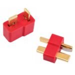 T Plug Deans Connector Pair for LiPo Battery with copper tabs