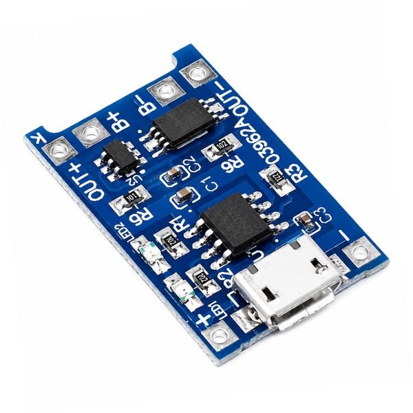 TP4056 1A Lithium Battery Charger Module Micro USB front view
