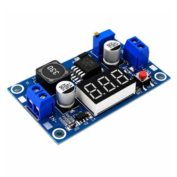 XL6009 Adjustable Step Up Module Digital Display front view