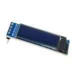 0.91 blue OLED display 4-pin I2C SDA SCL close up view