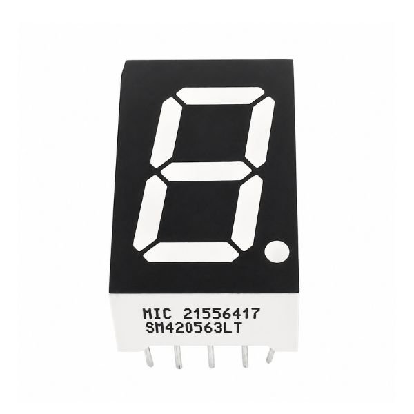 1 Digit 7 Segment 0.56 Inch Red LED Display front view