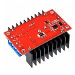 150W boost converter dual aluminium heatsink side back view