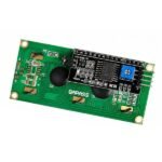LCD 16x2 I2C adapter SDA SCL 4-pin connector close up