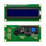 16x2 Blue LCD Display Module I2C 4-Pin Arduino front view