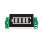 Battery level indicator 4-bar green LED display close up detail