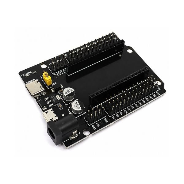 30-pin-esp32-expansion-board-purple-screw-terminals-front-view 30-Pin ESP32 Expansion Board Type-C Micro USB dual interface front view