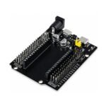 30 pin expansion board DC barrel input and dual USB side view