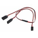 2 way servo extension cable 50cm Y-split and connector ends detail