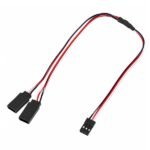 50cm Y-Type Servo Extension Cable JR male to 2 Futaba female connector view