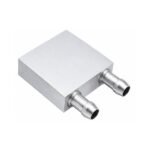 Aluminium Water Cooling Plate 40x40x12mm front nozzle view