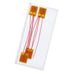 BX350 strain gauge sensor size ruler comparison top view