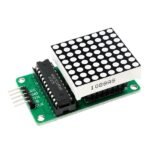 MAX7219 8x8 dot matrix 50x32mm PCB SPI header top view