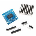 MAX7219 8x8 dot matrix 64 red LED module top view