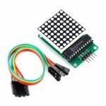 MAX7219 8x8 module 3.7-5.3V LiPo Arduino side view
