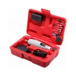 Mini electric drill set with accessories front view full