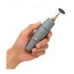 Mini electric drill set laid out top view detail