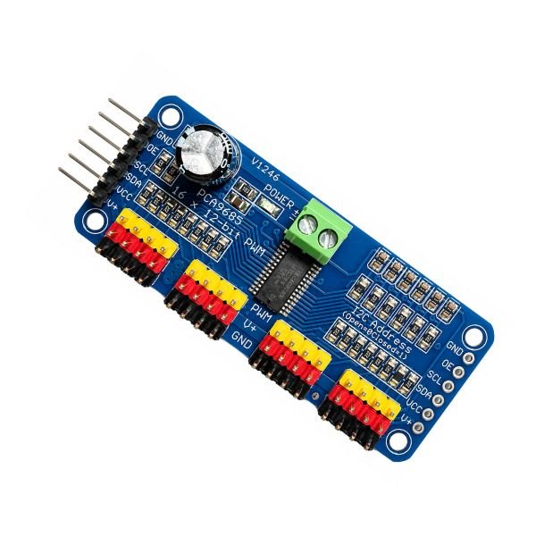 PCA9685 16 Channel 12-Bit PWM Servo Motor Driver front view