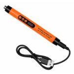 USB rechargeable portable wireless digital display temperature control side view