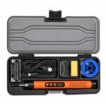 USB rechargeable soldering iron complete kit digital display top view