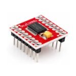TB6612FNG motor driver IC chip and pin header close up view