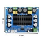 TPA3116D2 High Power Dual Channel Digital Amplifier Board size ruler view