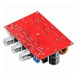 TPA3116D2 dual chip terminal blocks and audio jack back view
