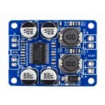 TPA3118 amplifier board IC chip and speaker terminal close up detail