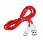 Type C to USB A Cable 1 meter red power data front view