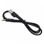 USB-A to DC Jack Male Power Adapter Cable 1 meter front view
