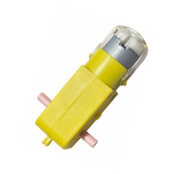 Vigor Premium Dual Shaft BO Motor 150 RPM yellow front view
